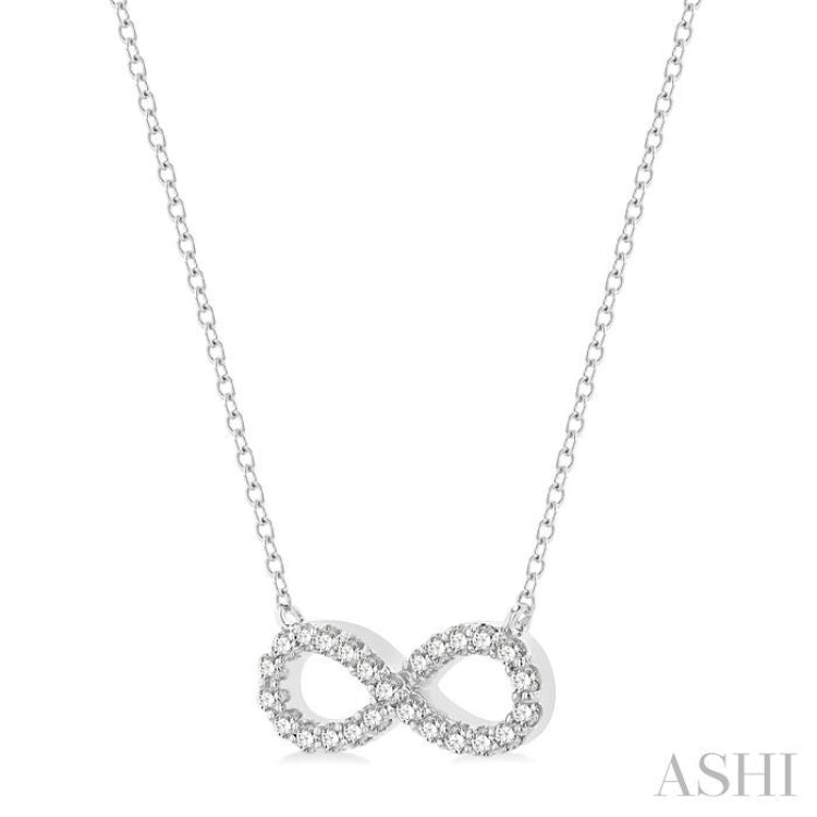 White gold deals infinity necklace