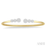 Stackable Lovebright Diamond Open Cuff Bangle