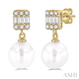 Pearl & Diamond Earrings