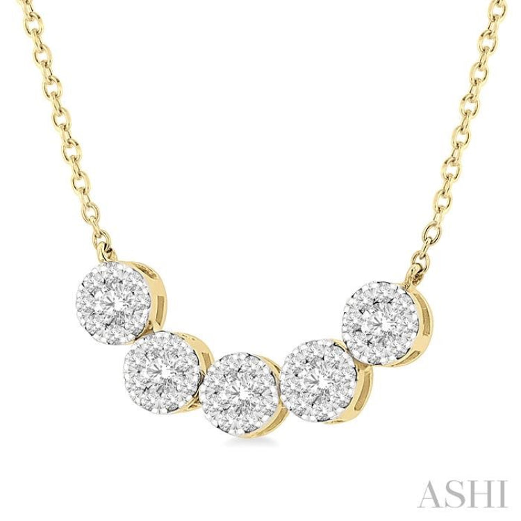 Dainty 5 Diamond Bar Pendant Necklace – Happy Jewelers
